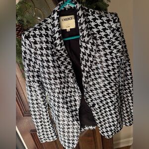 L'AGENCE Sequin Black and White Jacket